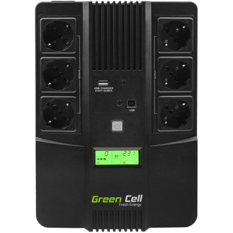 Green Cell AiO 800VA LCD Line-Interactive 0.8 kVA 480 W 6 AC outlet(s)