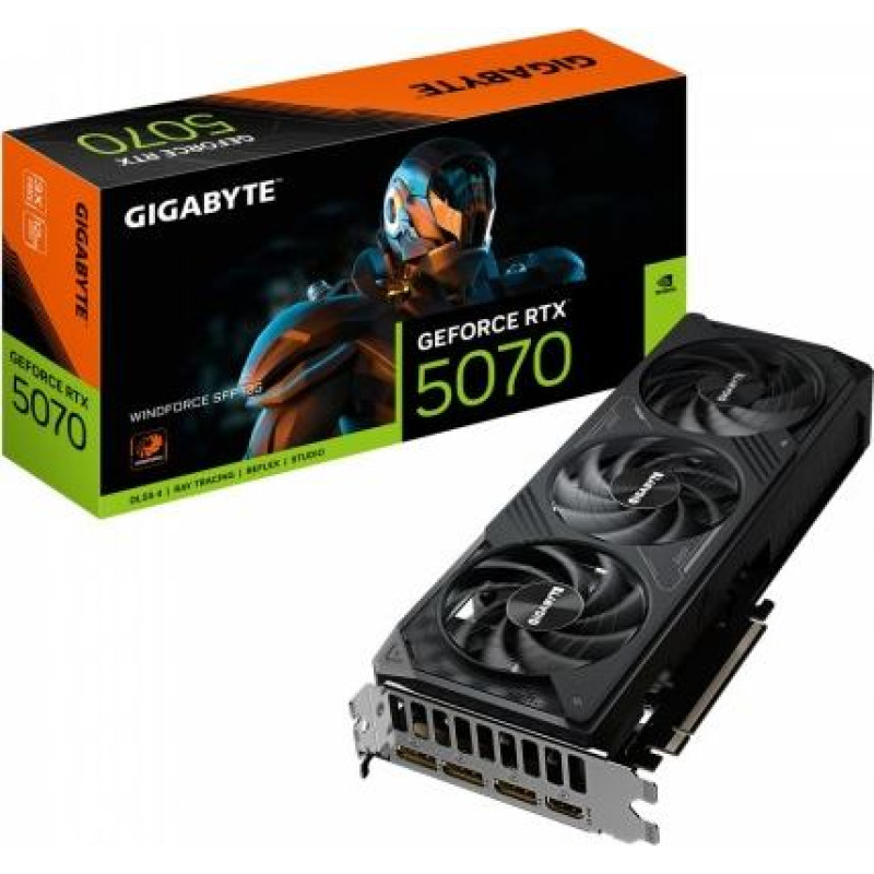 Gigabyte Graphics card GeForce RTX 5070 WINDFORCE SFF 12G 192BIT GDDR7 3DP/HDMI