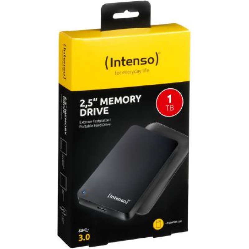 Intenso HDD external 2.5" 1TB USB 3.2, with leather case, black EU (6023560)