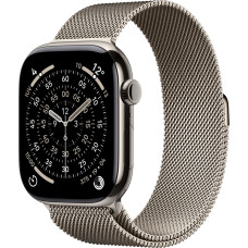 Apple Watch Series 11&nbsp;GPS + Cellular 46mm&nbsp;Natural Titanium Case with Natural Milanese Loop
