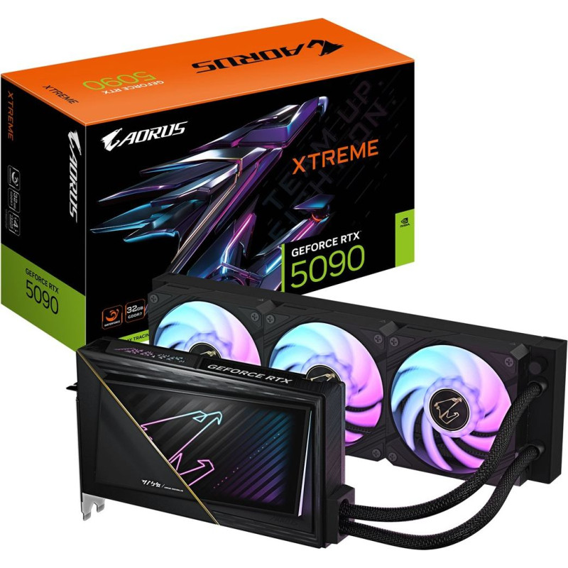 Gigabyte AORUS GeForce RTX 5090 XTREME WATERFORCE 32G Graphics Card - 32GB GDDR7, 512bit, PCI-E 5.0, 2655MHz Core Clock, 3 x DP 2.1a, 1 x HDMI 2.1b, NVIDIA DLSS 4, GV-N5090AORUSX W-32GD