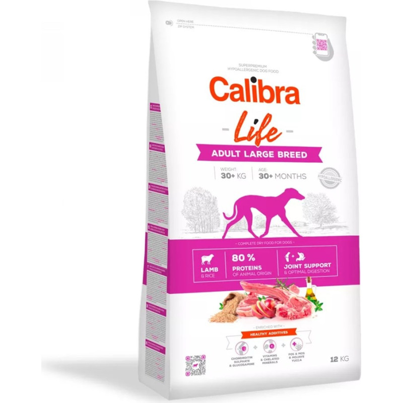 Calibra Dog Life Adult Large Breed Lamb - dry dog food - 12kg