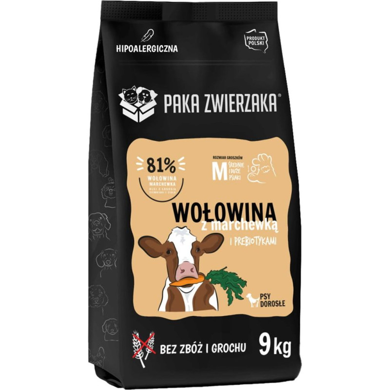 Paka Zwierzaka Beef with carrots M - dry dog food - 9kg