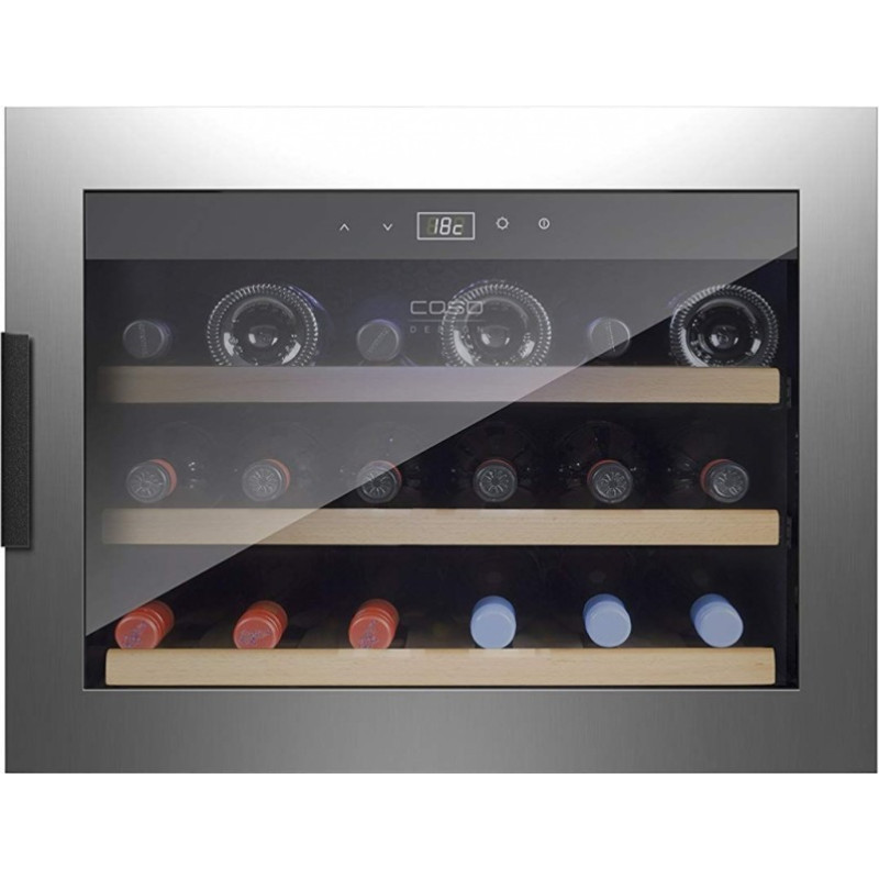Caso Įmontuojams vyno &scaron;aldytuvas CASO WineSafe 18 EB metalo korpusas 00629