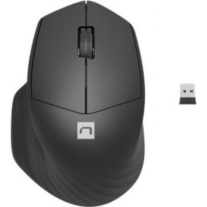 Natec Wireless mouse Siskin 2 1600 DPI Bluetooth 5.0 + 2.4 GHz Black