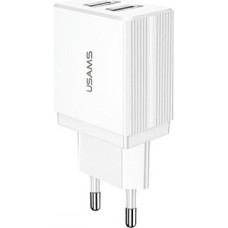 Usams Charger 2xUSB T24 2,1A White Only Head