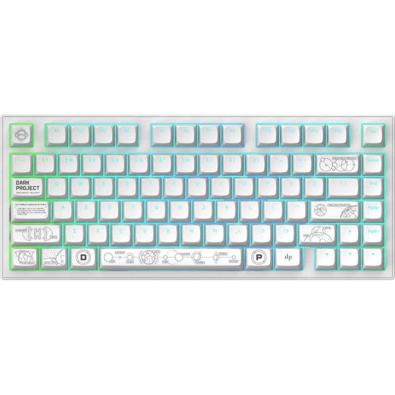 Dark Project ALU81A Terra Nova White, G3MS Moonstone Switch, US