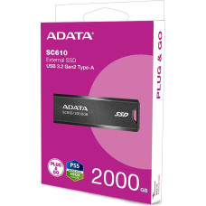 Adata SC610 USB flash drive 2 TB USB Type-A 3.2 Gen 2 (3.1 Gen 2) Black