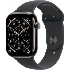 Apple Watch Series 11&nbsp;GPS + Cellular 42mm&nbsp;Slate Titanium Case with Black Sport Band - S/M