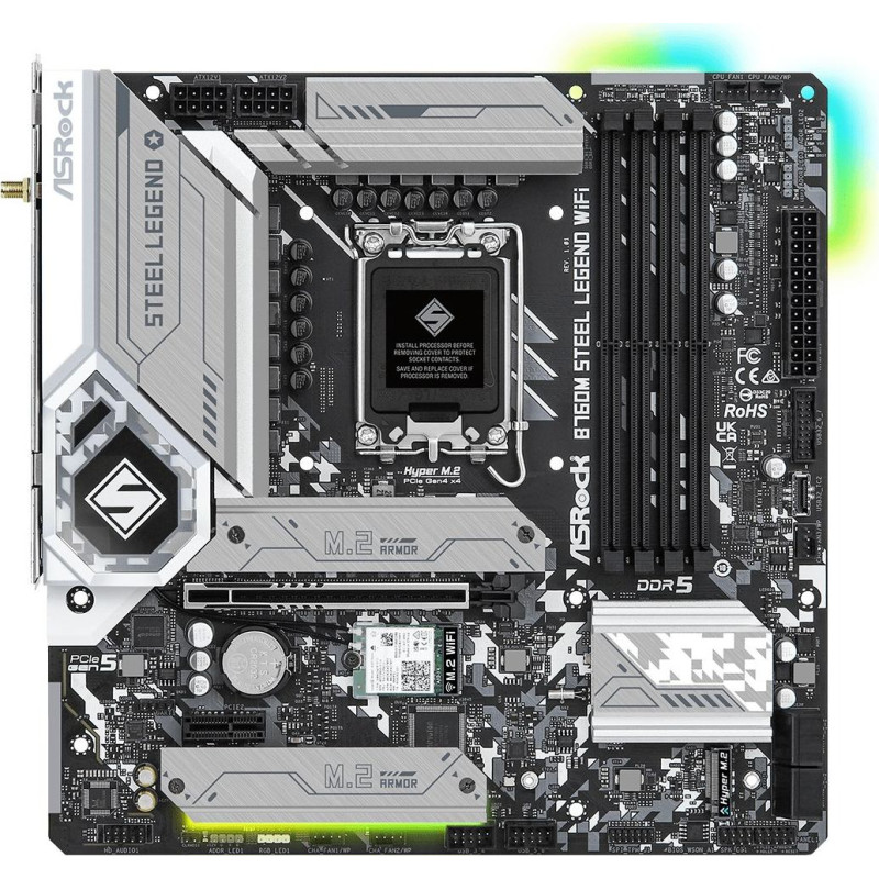 Asrock B760M Steel Legend WiFi Intel B760 LGA 1700 micro ATX