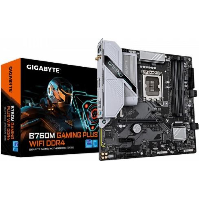 Gigabyte Motherboard B760M GAMING PLUS WIFI s1700 4DDR4 DP/HDMI mATX