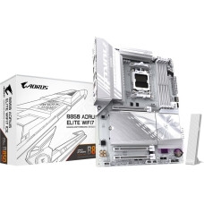 Gigabyte B850 AORUS ELITE WIFI7 ICE Motherboard - AMD Ryzen 9000 Series CPUs, 12+2+1 Phases Digital VRM, up to 8200MHz DDR5 (OC), 1xPCIe 5.0 + 2xPCIe 4.0 M.2, 2.5 LAN, WIFI 7, USB 3.2 Gen 2x2