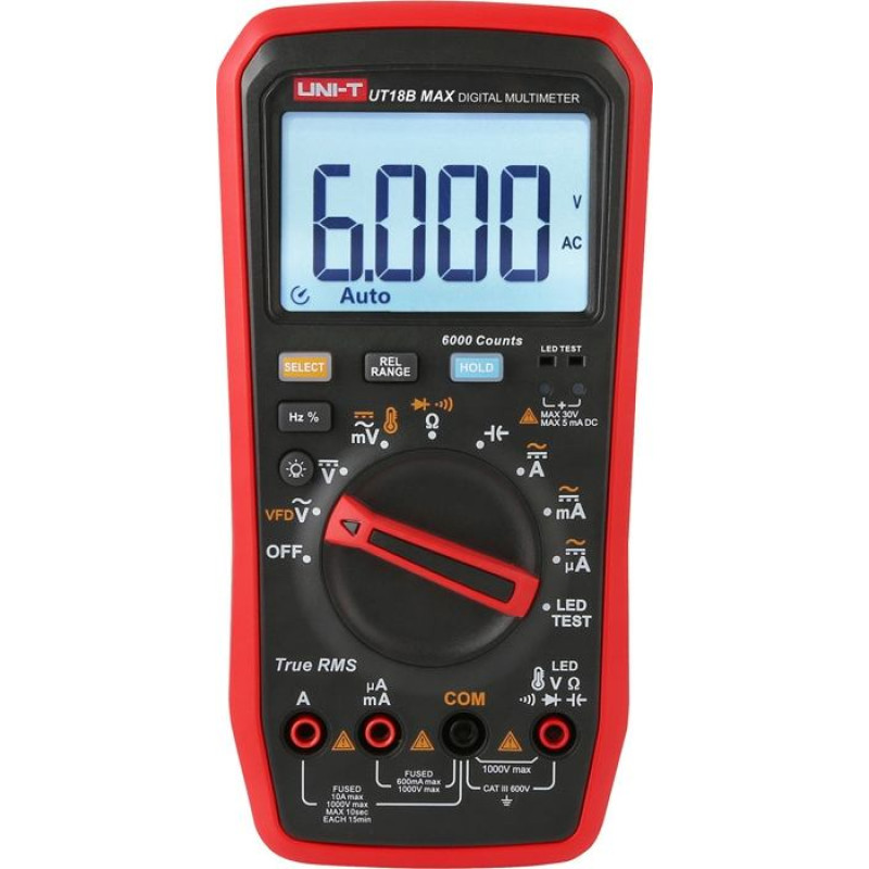 Uni-T True RMS UT18B MAX Digital Multimeter