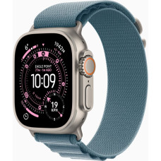 Apple Smartwatch Apple Watch Ultra 3 GPS + Cellular 49mm Natural Titanium / Alpine Loop S Niebieski  (MEWK4QF/A)