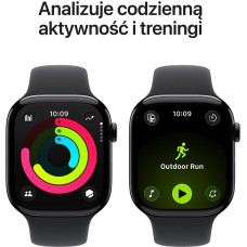 Apple Smartwatch Apple Watch 11 GPS + Cellular 46mm Jet Black Alu Sport Band M/L Czarny  (MFC44ET/A)