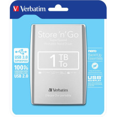 Verbatim Dysk zewnętrzny HDD Verbatim Store 'n' Go 1TB Srebrny (53071)