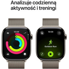 Apple Smartwatch Apple Watch 11 GPS + Cellular 46mm Natural Titanium Milanese Loop M/L Szary  (MFD04WF/A)