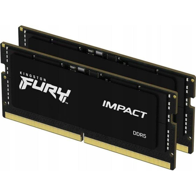Kingston Fury Pamięć do laptopa Kingston Fury Impact, SODIMM, DDR5, 32 GB, 6400 MHz, CL38 (KF564S38IBK2-32)