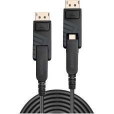 Lindy LINDY 50m Fibre Optic Hybrid DisplayPort 1.4 Cable