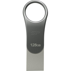 Silicon Power Mobile C80 USB flash drive 128 GB USB Type-A / USB Type-C 3.0 (3.1 Gen 1) Titanium