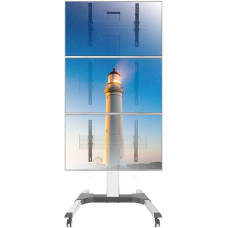 Techly Stojak mobilny 3x TV 32-55'' do 150kg do ściany video
