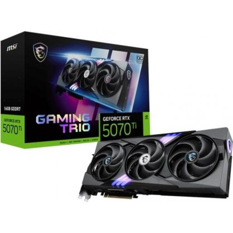 MSI Graphics card GeForce RTX 5070 Ti 16G GAMING TRIO OC GDDR7 256bit HDMI/3DP