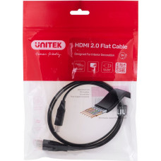 Unitek 2.0 4K60HZ FLAT 1M C11063BK-1M HDMI cable 1 m HDMI Type A (Standard) Black