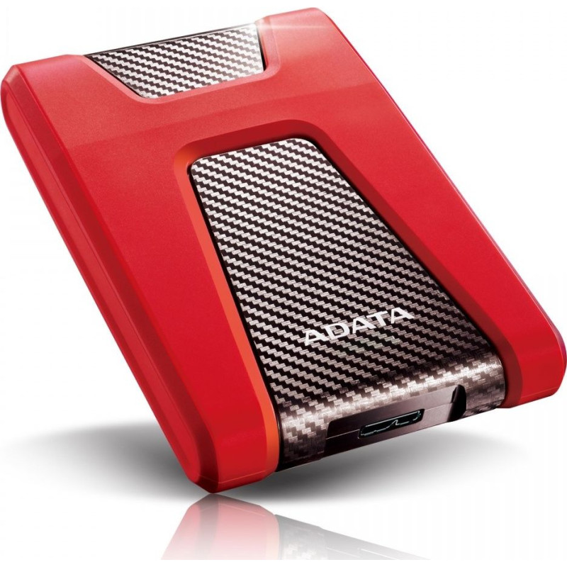 Adata Dysk zewnętrzny HDD ADATA HD650 1TB Czarno-czerwony (AHD650-1TU3-CRD)