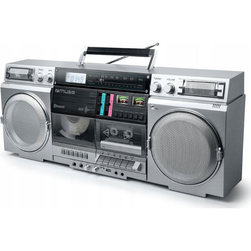 Muse Radioodtwarzacz Muse M-380 GBS GHETTO srebrny