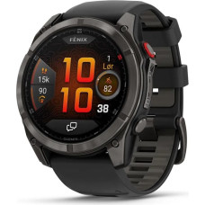 Garmin fēnix 8 Pro 3.56 cm (1.4") AMOLED 51 mm Digital 454 x 454 pixels Touchscreen Black, Grey, Titanium Wi-Fi GPS (satellite)