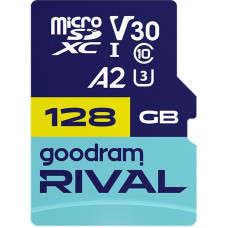 Goodram Karta GoodRam Rival MicroSDXC 128 GB Class 10 UHS-II/U3 A2 V30 (GGSM2AA-1280R12)