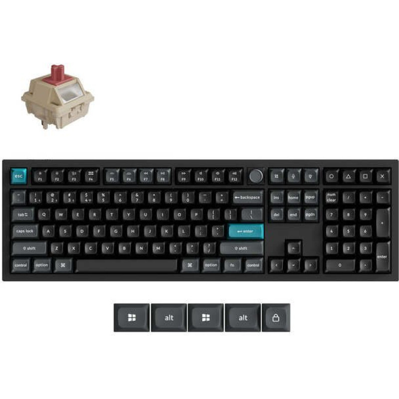 Keychron Klawiatura Keychron KEYBOARD WRL Q6 ULTRA/BLACK Q6U-M1 KEYCHRON Q6U-M1 (4894979048608)