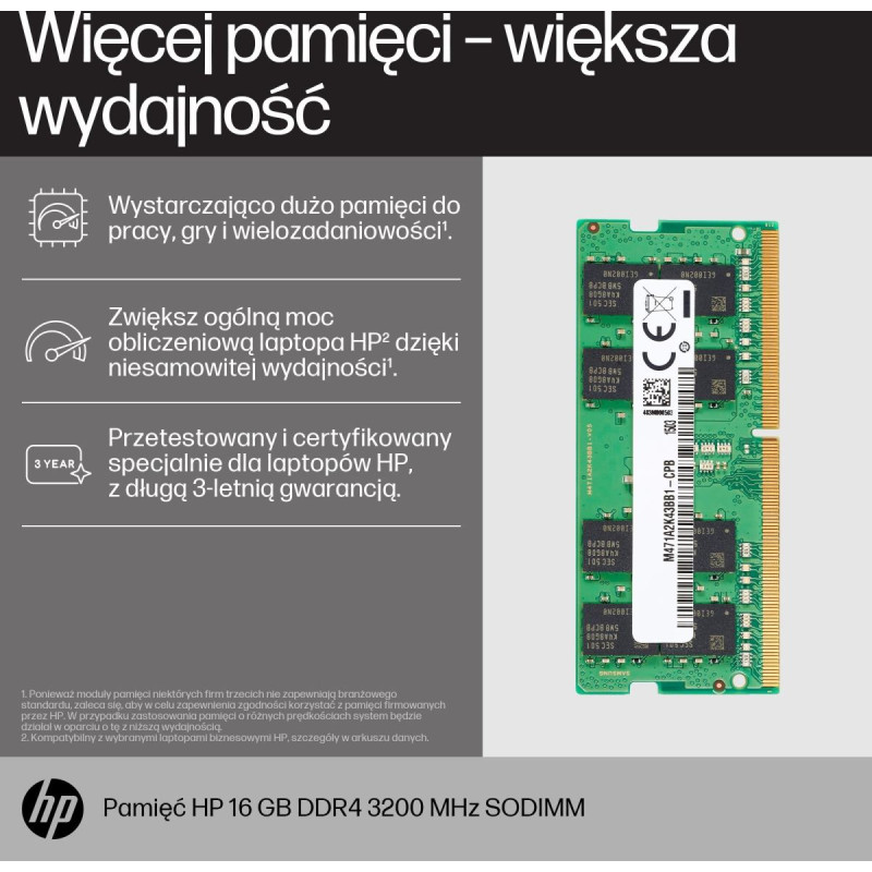 HP Pamięć do laptopa HP Pamięć 16GB DDR4 3200 8C4X9AA