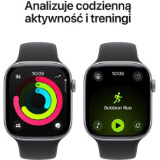 Apple Smartwatch Apple Watch 11 GPS 42mm Space Grey Alu Sport Band M/L Czarny  (MEQX4WF/A)
