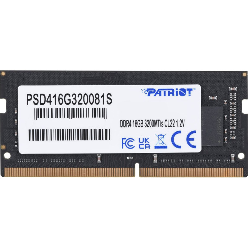 Patriot Memory Signature PSD416G320081S memory module 16 GB 1 x 16 GB DDR4 3200 MHz