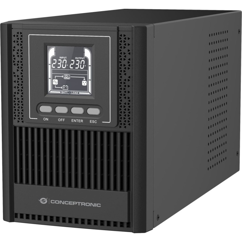 Conceptronic UPS Conceptronic ZEUS52ES1K zasilacz UPS Podw&oacute;jnej konwersji (online) 1 kVA 900 W 3 x gniazdo sieciowe