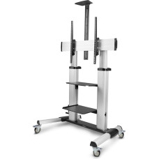 Startech 1110C-MOBILE-TV-CART uchwyt do telewizor&oacute;w 2,54 m (100'') Czarny, Srebrny