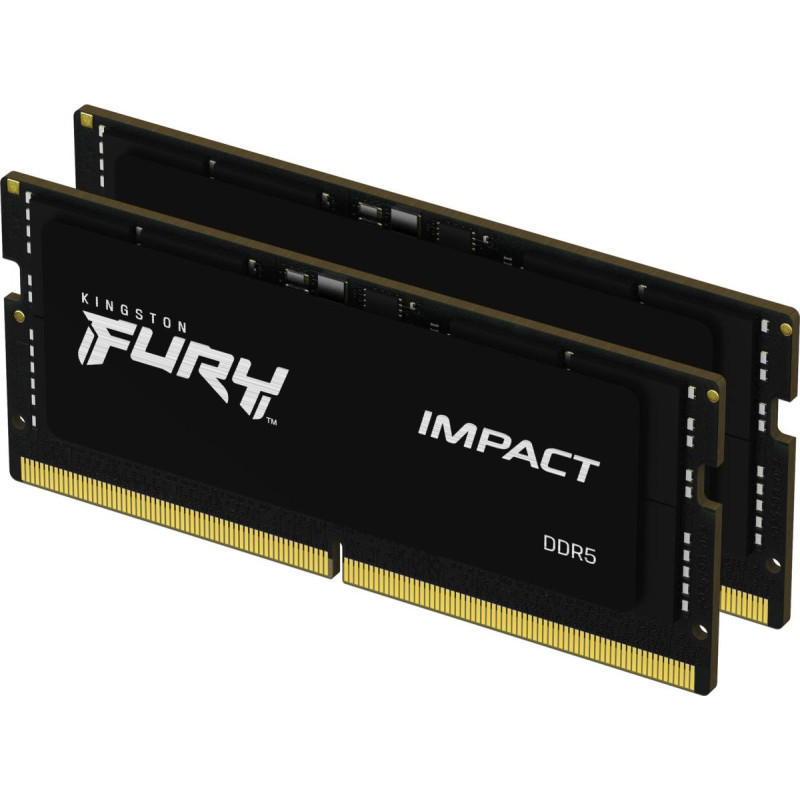 Kingston Fury Pamięć do laptopa Kingston Fury Impact, SODIMM, DDR5, 32 GB, 4800 MHz, CL38 (KF548S38IBK2-32 )