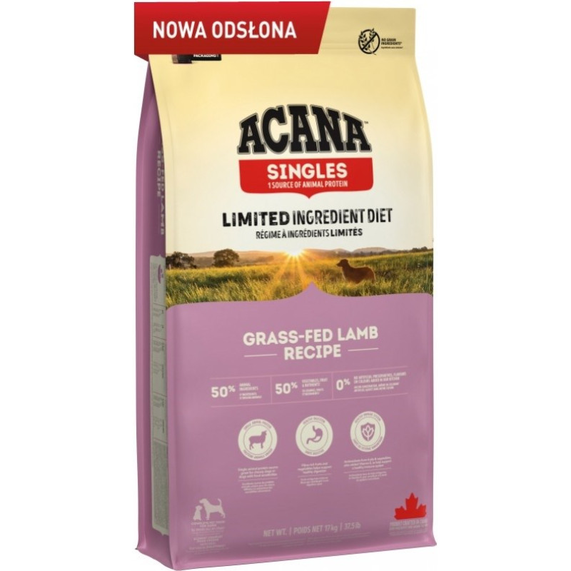 Acana Singles Grass-Fed Lamb - dry dog food - 17kg