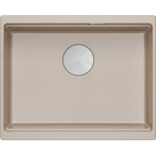 Graniteq Zlewozmywak GraniteQ LOGAN 100 zlewozmywak pearl beige 56x45x21,5 cm 1-komorowy podwieszany z syfonem manualnym stal szlachetna