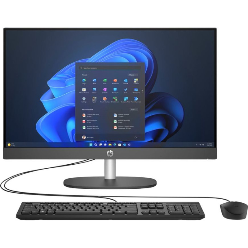 Hewlett-Packard HP ProOne 245 G10 AiO Ryzen 7 77730U 23.8"FHD IPS 250nits AG 16GB DDR4 3200 SSD512 Radeon Vega 8 Kb+Mouse Cam 5Mpx + IR W11Pro Black 3Y OnSite