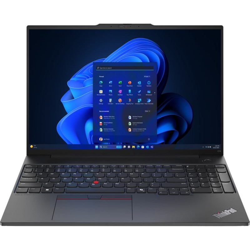 Lenovo ThinkPad E16 AMD Ryzen&trade; 7 7735U Laptop 40.6 cm (16") Touchscreen WUXGA 16 GB DDR5-SDRAM 1 TB SSD Wi-Fi 6 (802.11ax) Windows 11 Pro US English Black New Repack/Repacked