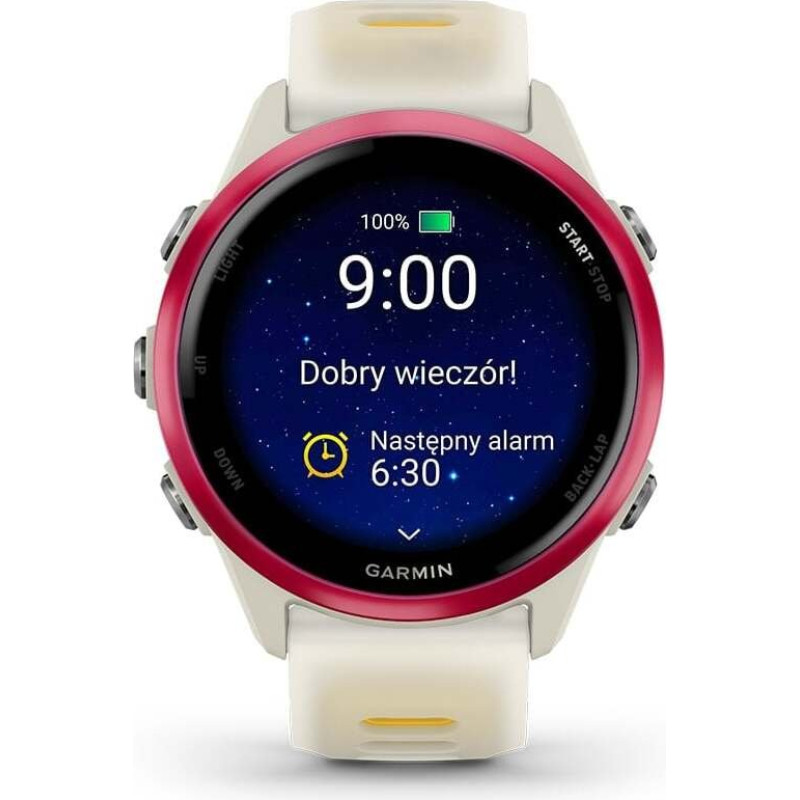 Garmin Zegarek sportowy Garmin Garmin Forerunner&reg; 570 - 42mm, Raspberry Aluminium with Translucent Bone/Mango Band