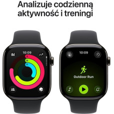 Apple Smartwatch Apple Watch 11 GPS 42mm Jet Black Alu Sport Band M/L Czarny  (MEQU4ET/A)