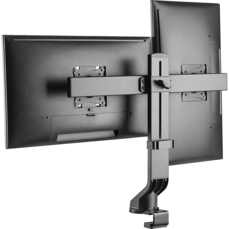 Eaton Tripp Lite Dual-Display Monitor Arm with Desk Clamp and Grommet - Height Adjustable, 17'' to 27'' Monitors - Befestigungskit - fur 2 LCD-Displays - Stahl - Schwarz - Bildschirmgrosse: 43.2-68.6 cm (17'&am