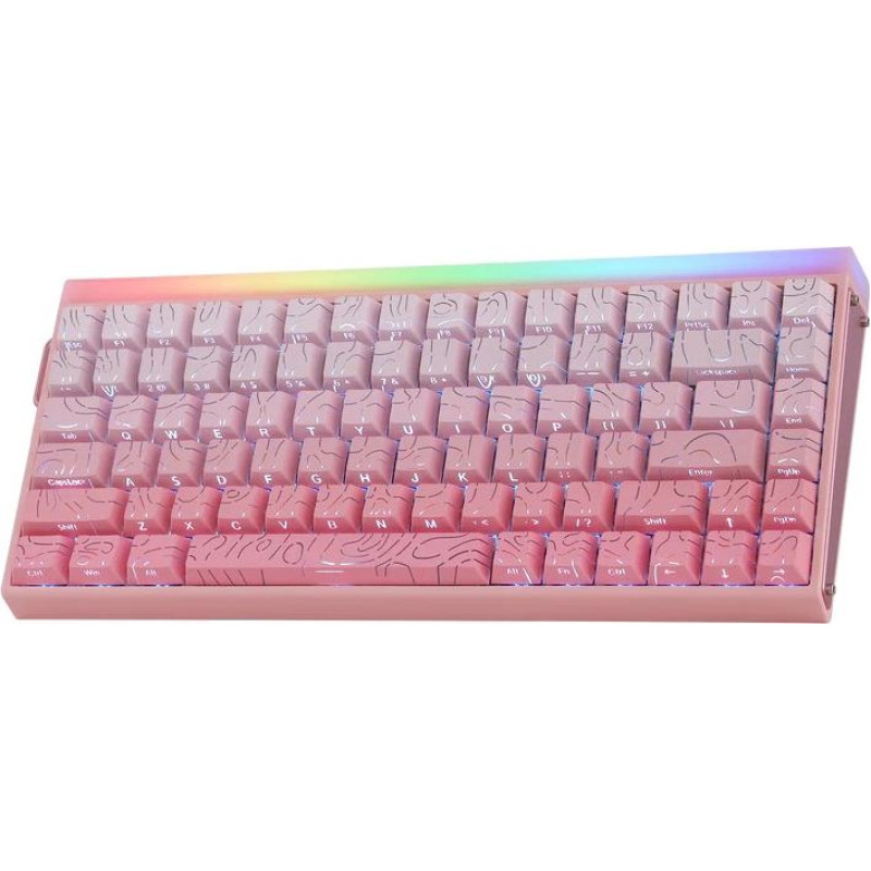 Aula HERO84 HE PINK+Gradient+Contour Dragon King RGB AULA gasket keyboard