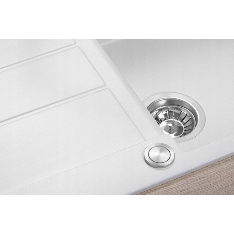 Concept Solution Zlewozmywak Concept DG00C50wh  kuchenny granitowy bez ociekacza BIAŁY