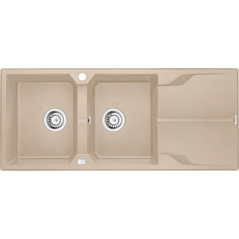 Deante Zlewozmywak Deante .ANDANTE PIASKOWY GRANIT 2K Z/O 1160x500x210, 3,5''+SPACE SAVER