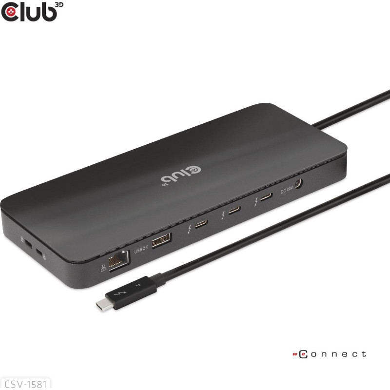 Club 3D HUB USB Club 3D Club3D Thunderbolt4 11-in-1 HUB > 3xThunderbolt/3xUSB  St/Bu retail