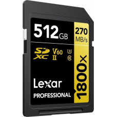Lexar Karta Lexar Professional 1800x SDXC 512 GB Class 10 UHS-II/U3 V60 (LSD1800512G-BNNNG)